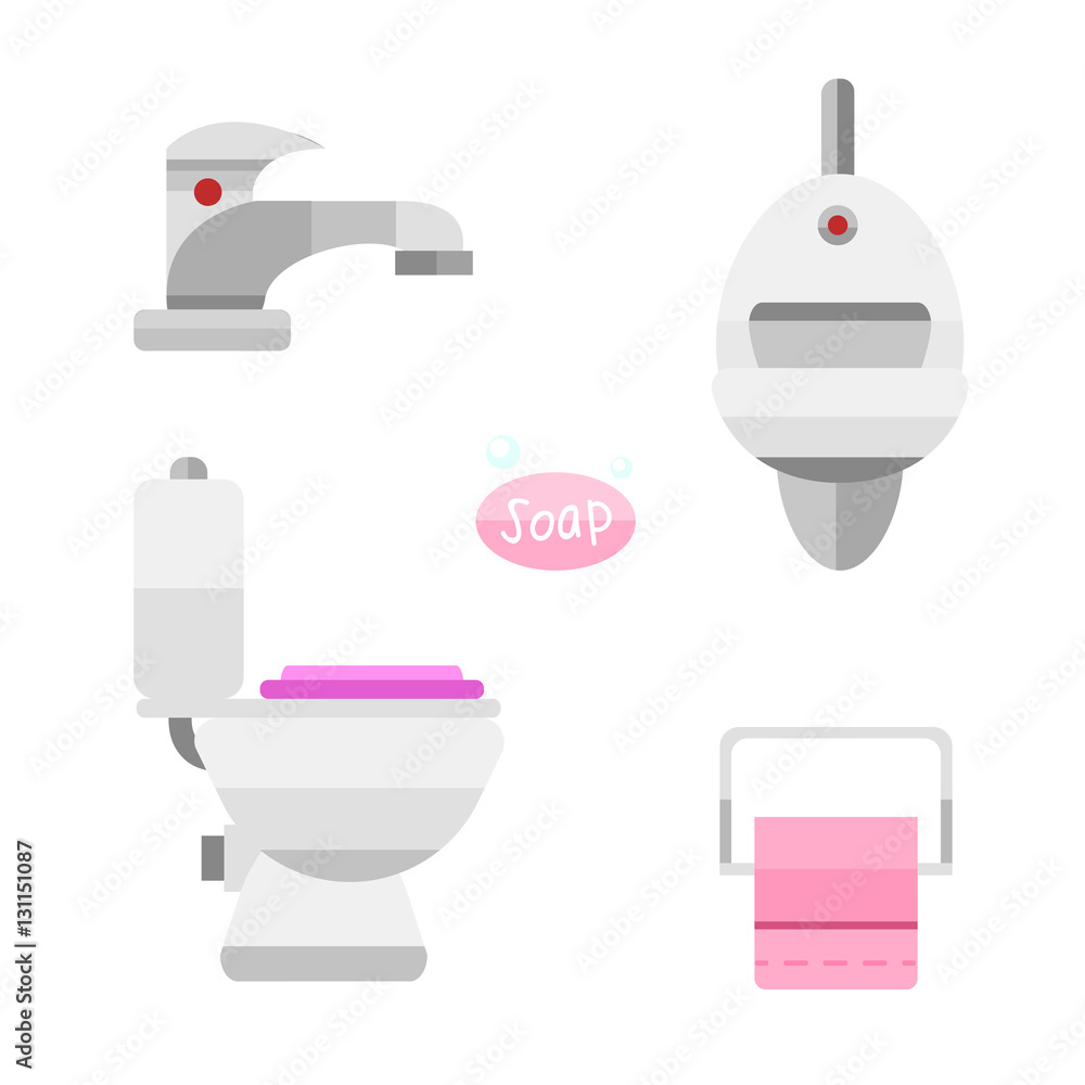 Bathroom icons symbols vector illustration. Bathroom icons symbols vector illustration.