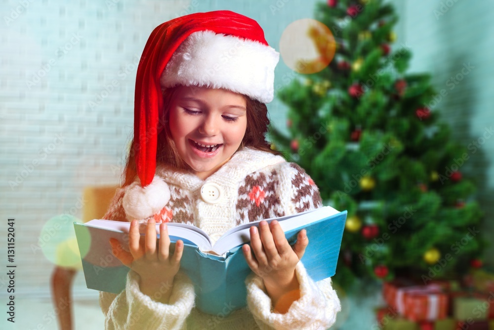 Surprised child opening book. Surprised child opening book.