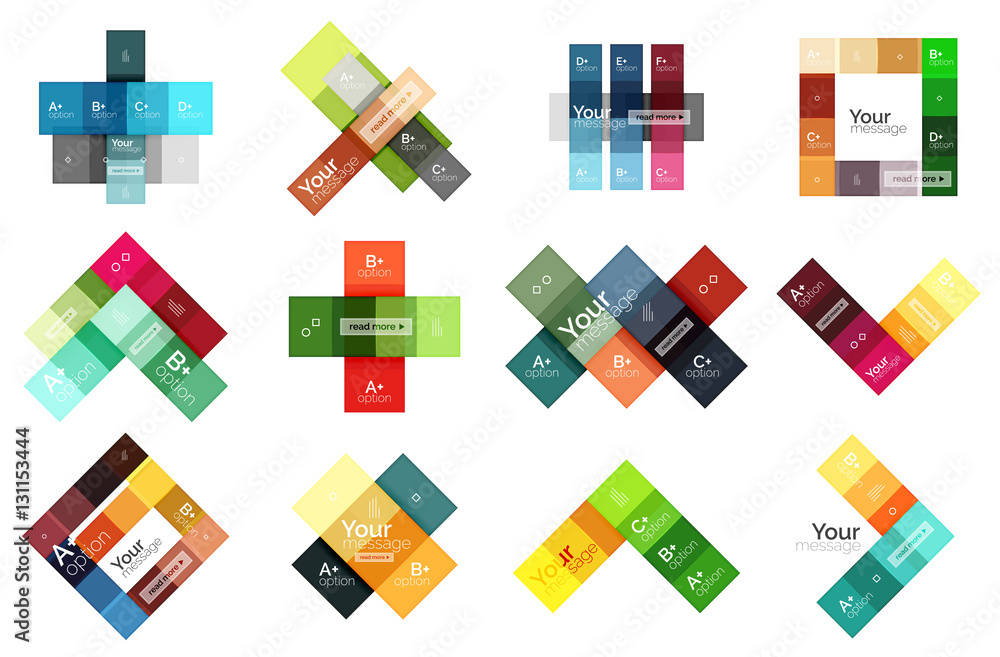 Fototapeta premium Abstract geometric line infographic templates