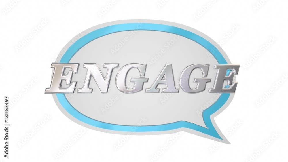 Engage Speech Bubble Communicate Interact 3d Animation Engage Speech Bubble Communicate Interact 3d Animation