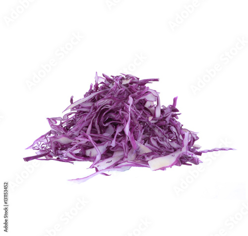 Purple cauliflower isolated on white background.