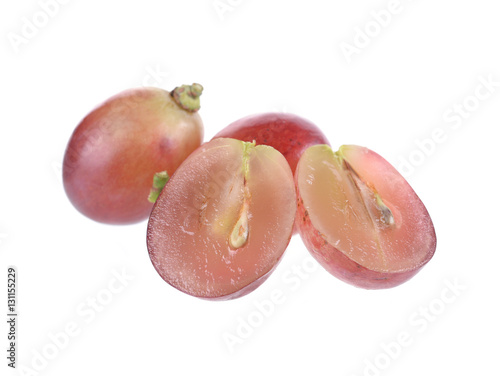 red grape isolated on white