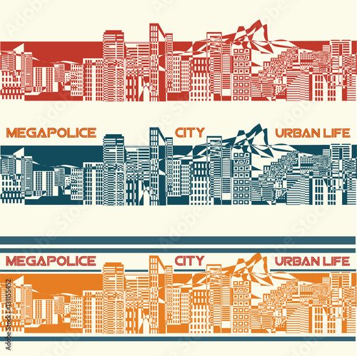 Cityscape background for design brochure, web pages, and other ideas. Vector file layered for easy manipulation and custom coloring.
