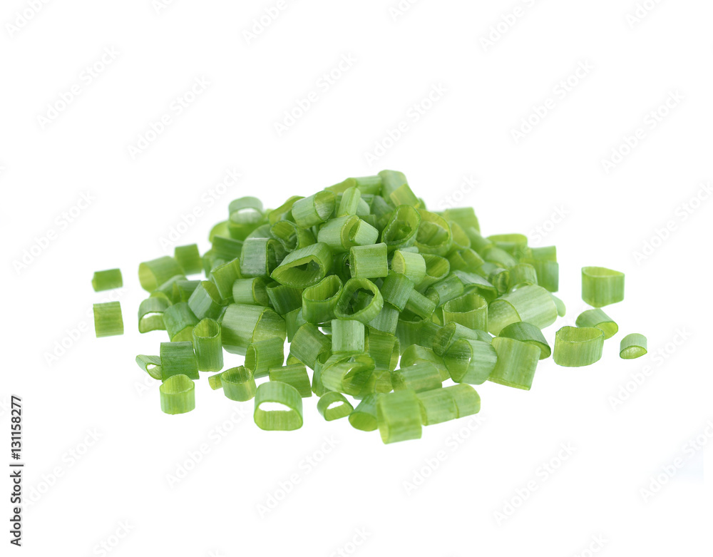 Fototapeta premium Green onion isolated on the white background