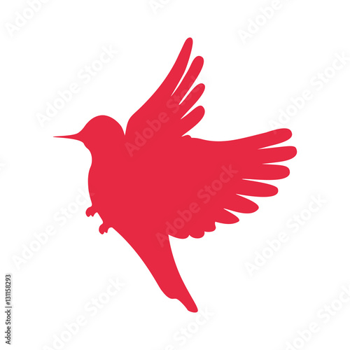Cute bird silhouette icon vector illustration graphic design