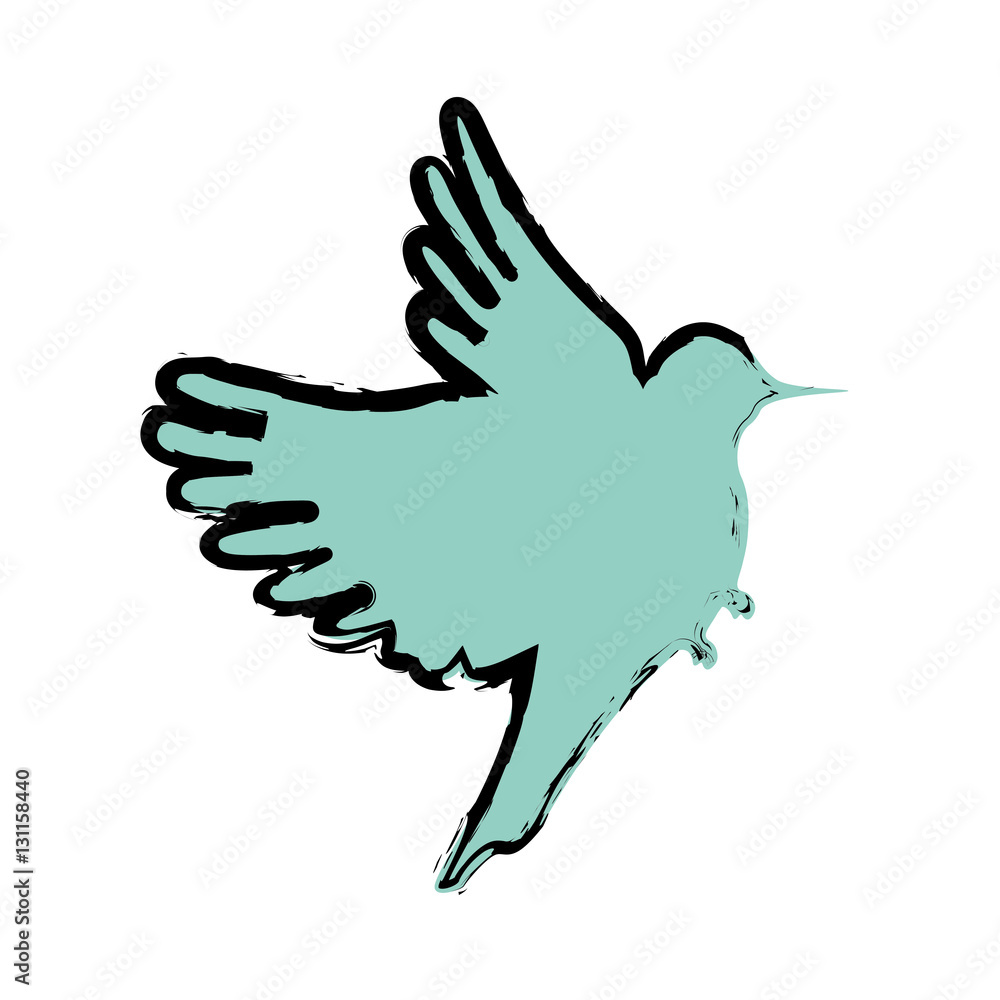 Cute bird silhouette icon vector illustration graphic design