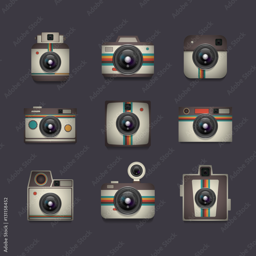 retro camera set retro camera set