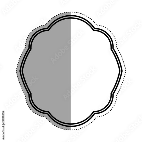 Decorative circle emblem icon vector illustration graphic design