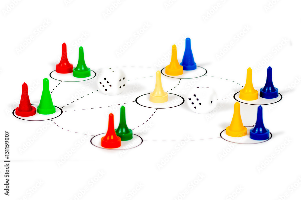 social network communication concept with white dice social network communication concept with white dice