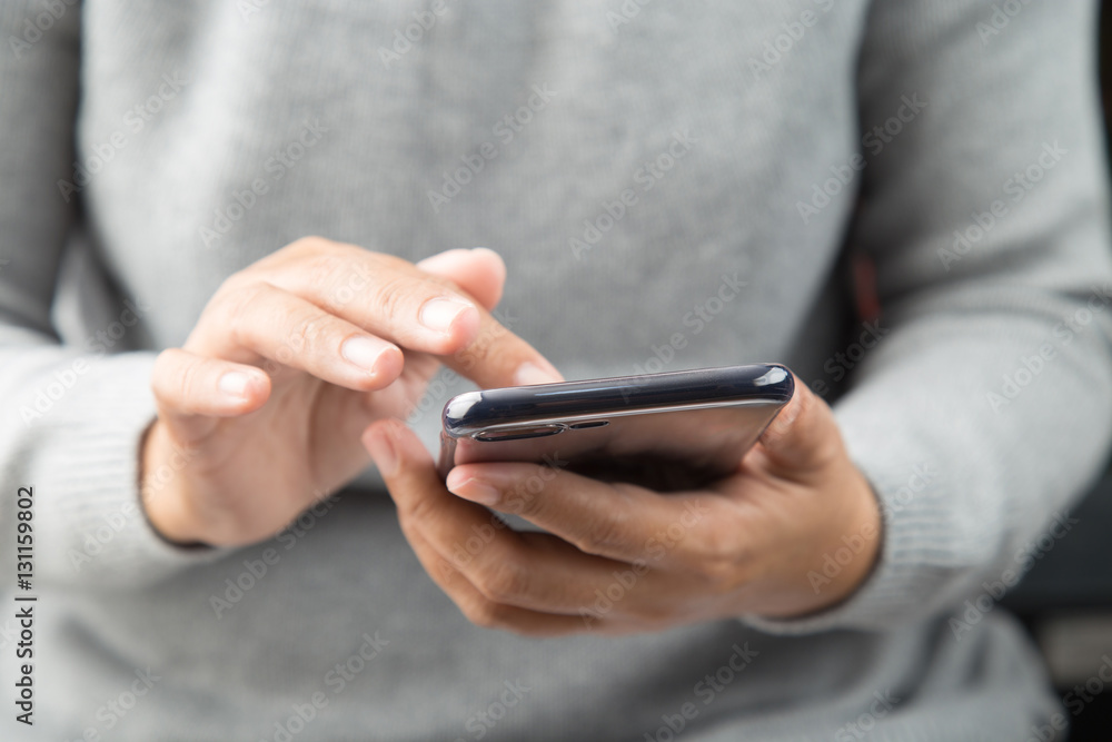 Woman using smart phone Woman using smart phone