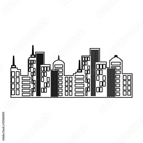 City urban view icon vector illustration graphic