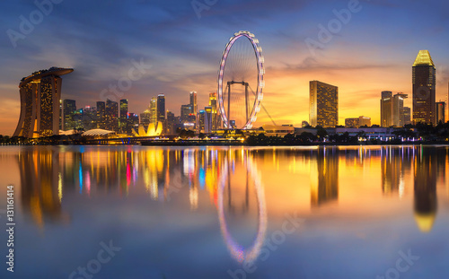 Singapore Skyline. Singapore `s business district