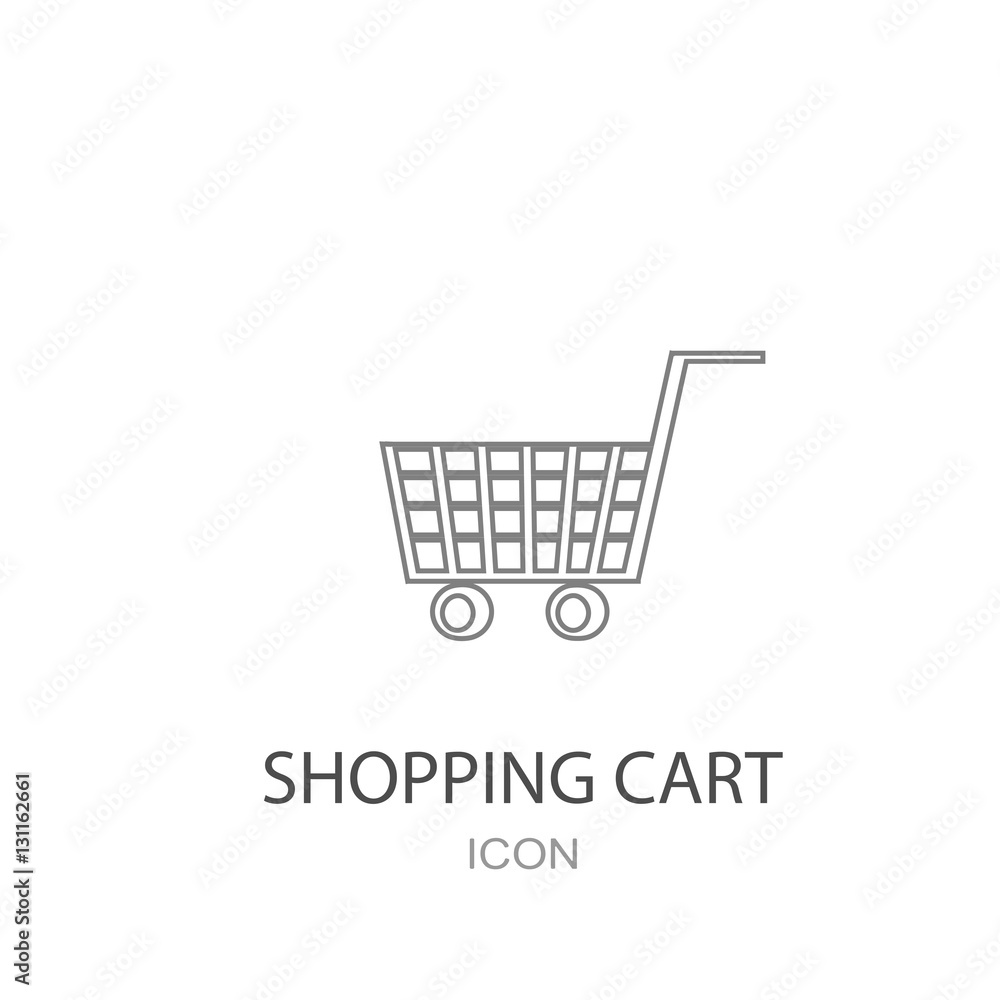 Shopping cart icon. Shopping cart icon.