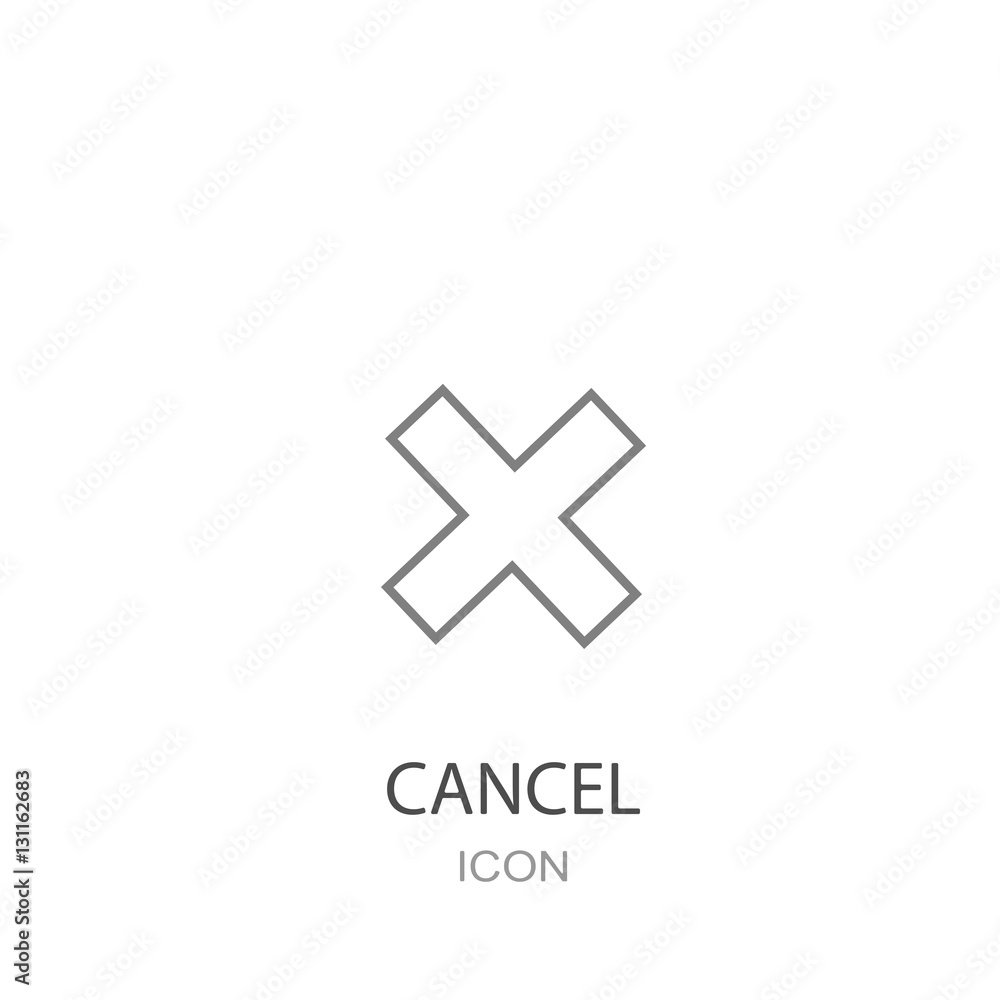 Cancel icon. Vector illustration design element Cancel icon. Vector illustration design element