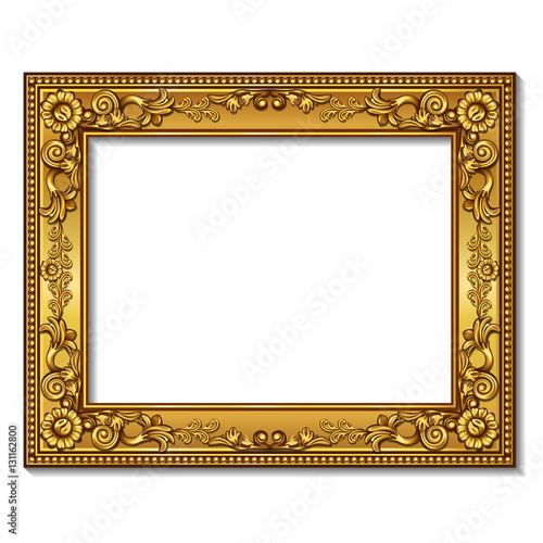 frame gold color with shadow
