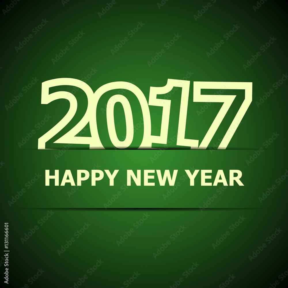 2017 Happy New Year on dark green background 2017 Happy New Year on dark green background