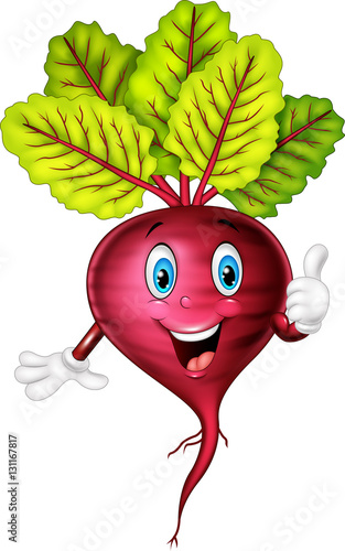Cartoon beetroot giving thumbs up