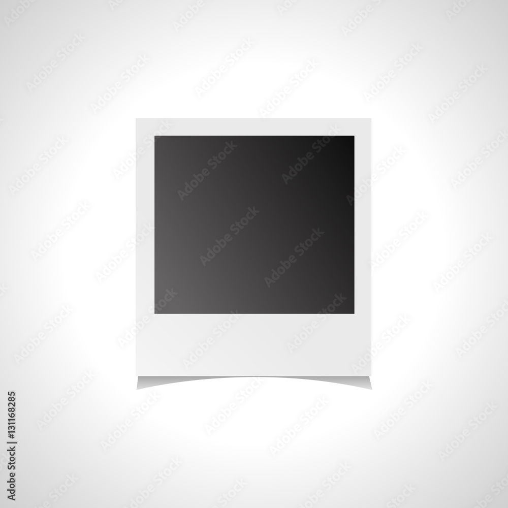 Black and white photo card. Isolated on white background. Vector illustration Black and white photo card. Isolated on white background. Vector illustration