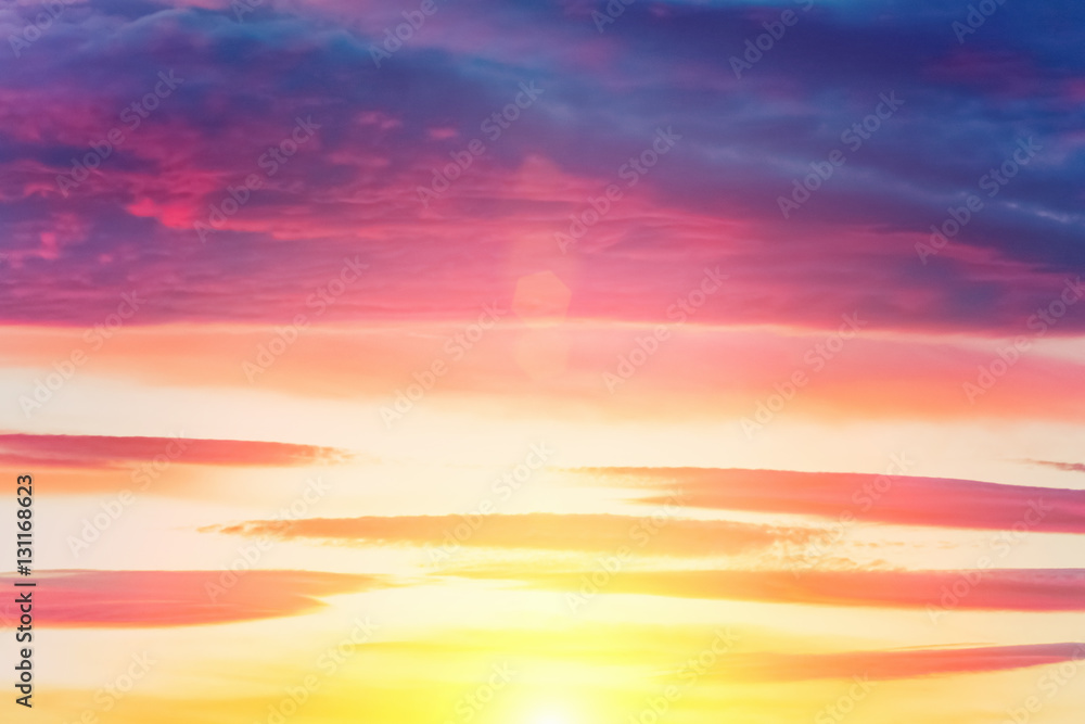 Fototapeta premium Beautiful sky at sunset or sunrise