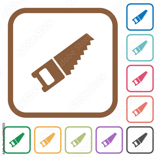 Hand saw simple icons