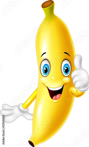 Cartoon banana giving thumbs up