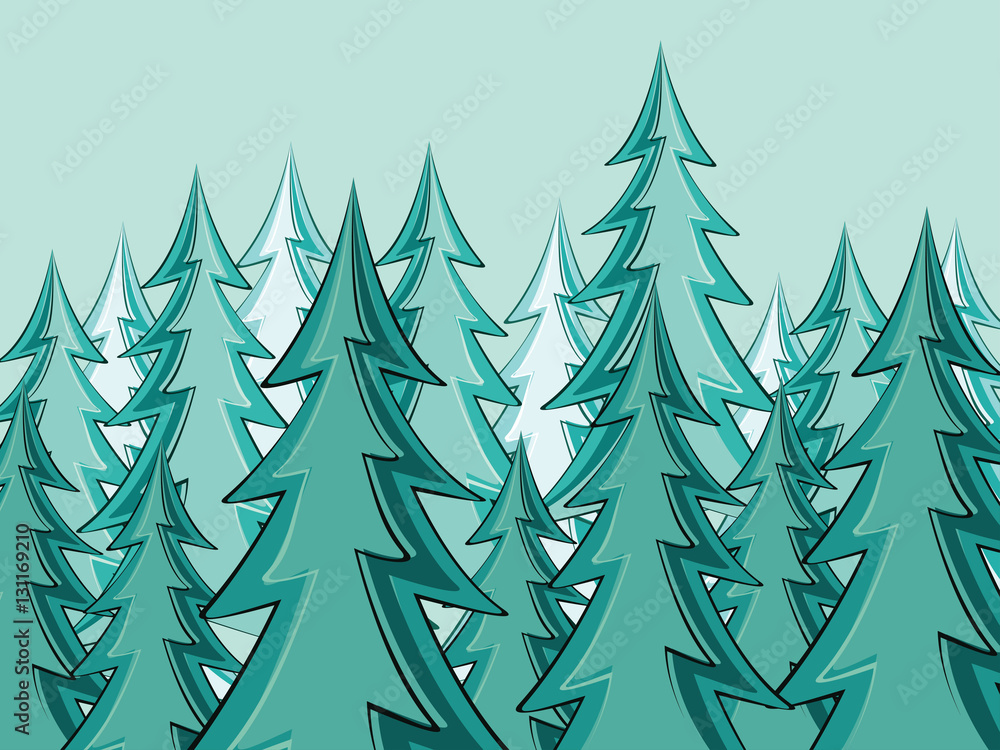 Fir Trees Forest Silhouettes Fir Trees Forest Silhouettes