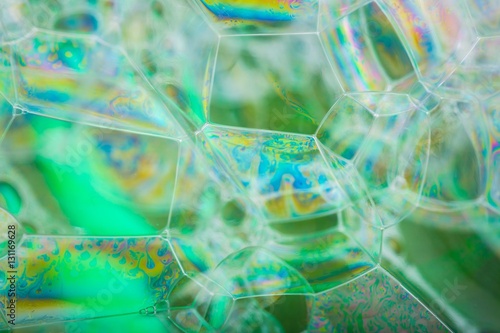 Close up of soap air bubbles