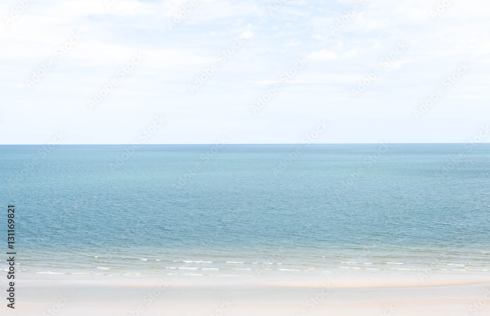 Beautiful tropical seascape and clean sky with white sand Beautiful tropical seascape and clean sky with white sand