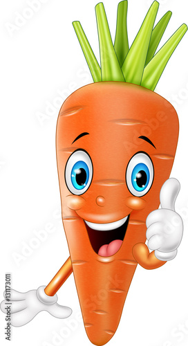 Cartoon carrot giving thumbs up