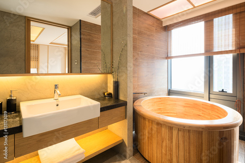 interior of modern bathroom