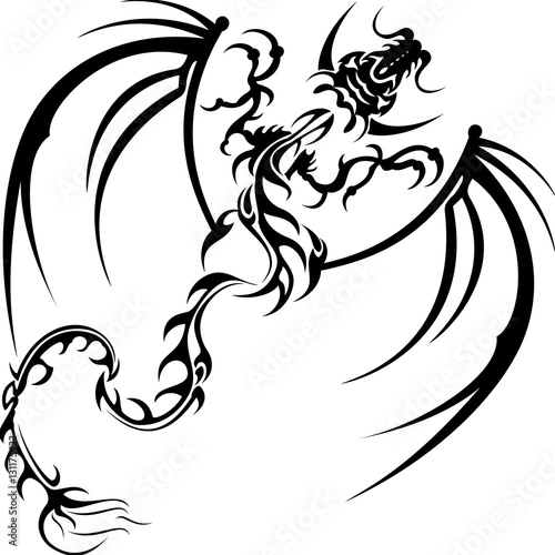 Fototapeta Naklejka Na Ścianę i Meble -  Dragon tatto