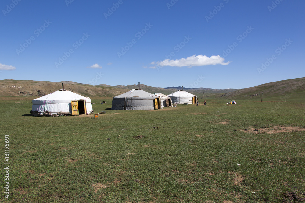 Jurten von mongolischen Nomaden - innere Mongolei