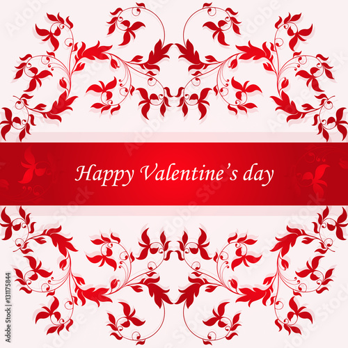 Floral Valentine's day card