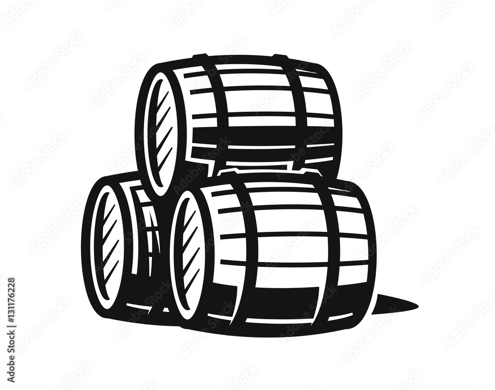 vector black barrels Stock Vector Adobe Stock