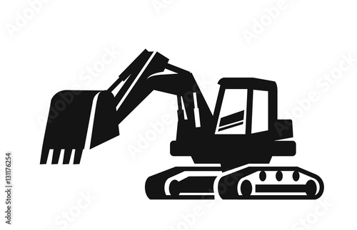 vector black Excavator