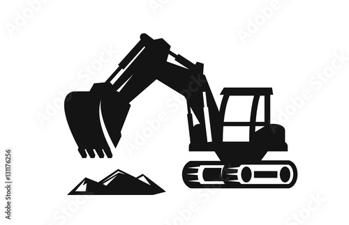 vector black Excavator
