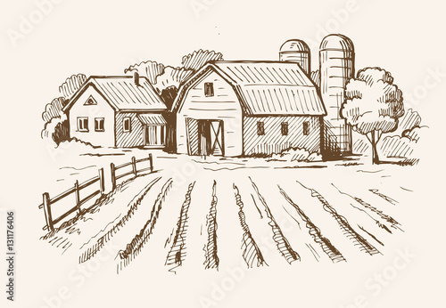 village and landscape farm