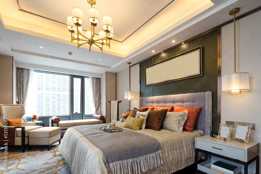 Fototapeta premium interior of modern bedroom