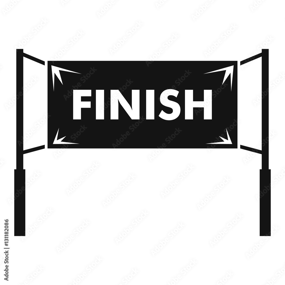 Obraz premium Finish line gates icon. Simple illustration of finish line gates vector icon for web