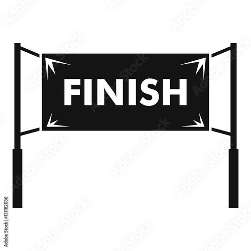 Finish line gates icon. Simple illustration of finish line gates vector icon for web