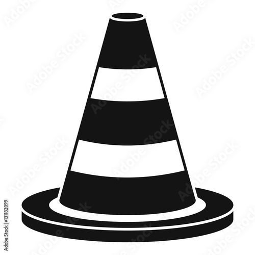 Traffic cone icon. Simple illustration of traffic cone vector icon for web