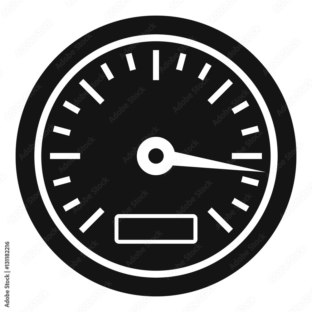 Speedometer icon. Simple illustration of speedometer vector icon for web