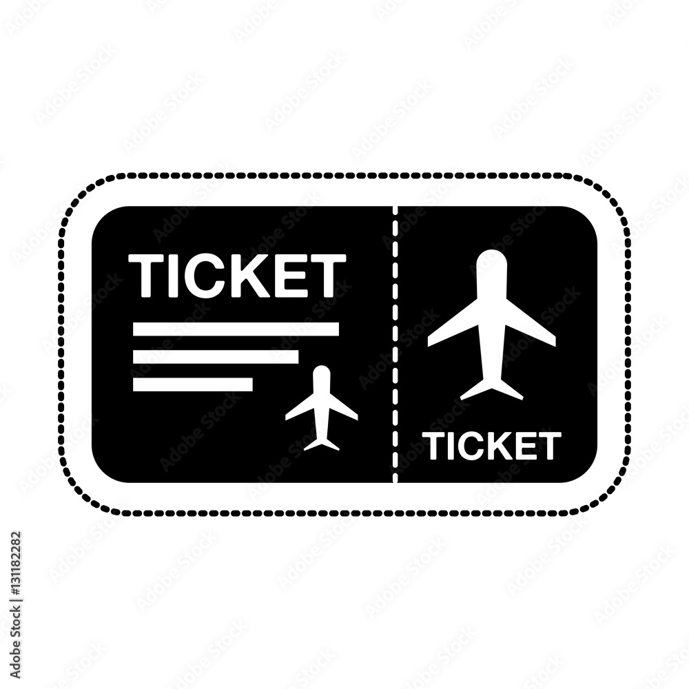 Fototapeta premium ticket flight isolated icon vector illustration design
