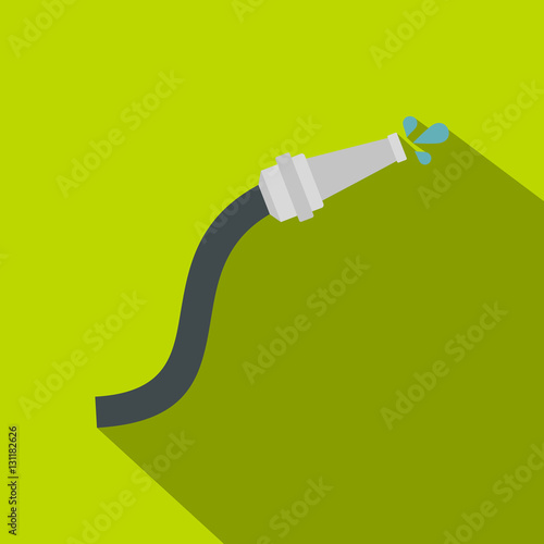 Fire hose icon. Flat illustration of fire hose vector icon for web isolated on lime background