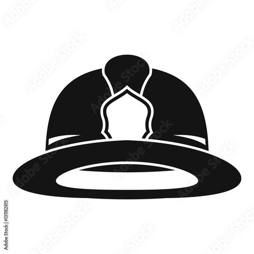 Fireman helmet icon. Simple illustration of fireman helmet vector icon for web