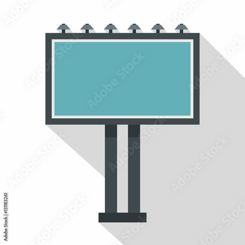 Advertising billboard icon. Flat illustration of advertising billboard vector icon for web