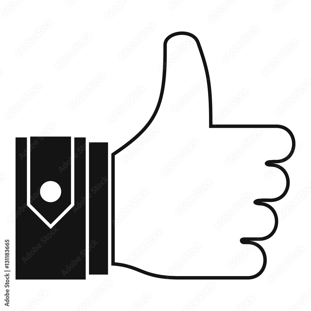 Thumbs up icon. Simple illustration of thumbs up vector icon for web Thumbs up icon. Simple illustration of thumbs up vector icon for web