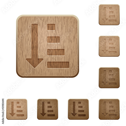 Ascending ordered list mode wooden buttons