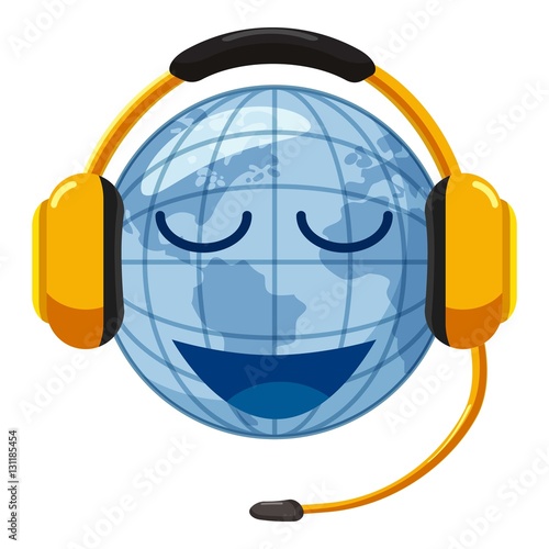 Translate world icon. Cartoon illustration of translate world vector icon for web design