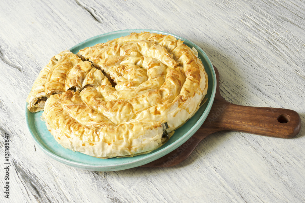 Meat pie Burek, Turkish, Greek and Balkan cuisine Meat pie Burek, Turkish, Greek and Balkan cuisine